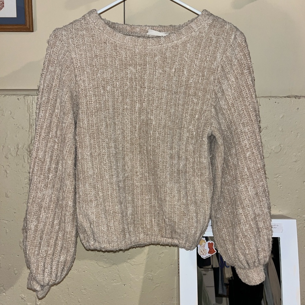 Cozy Beige Knit Sweater